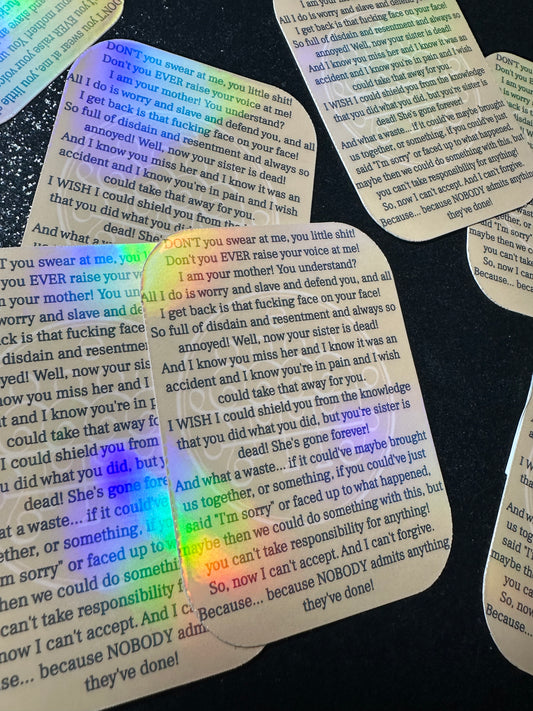 Holographic Hereditary Monologue STICKER