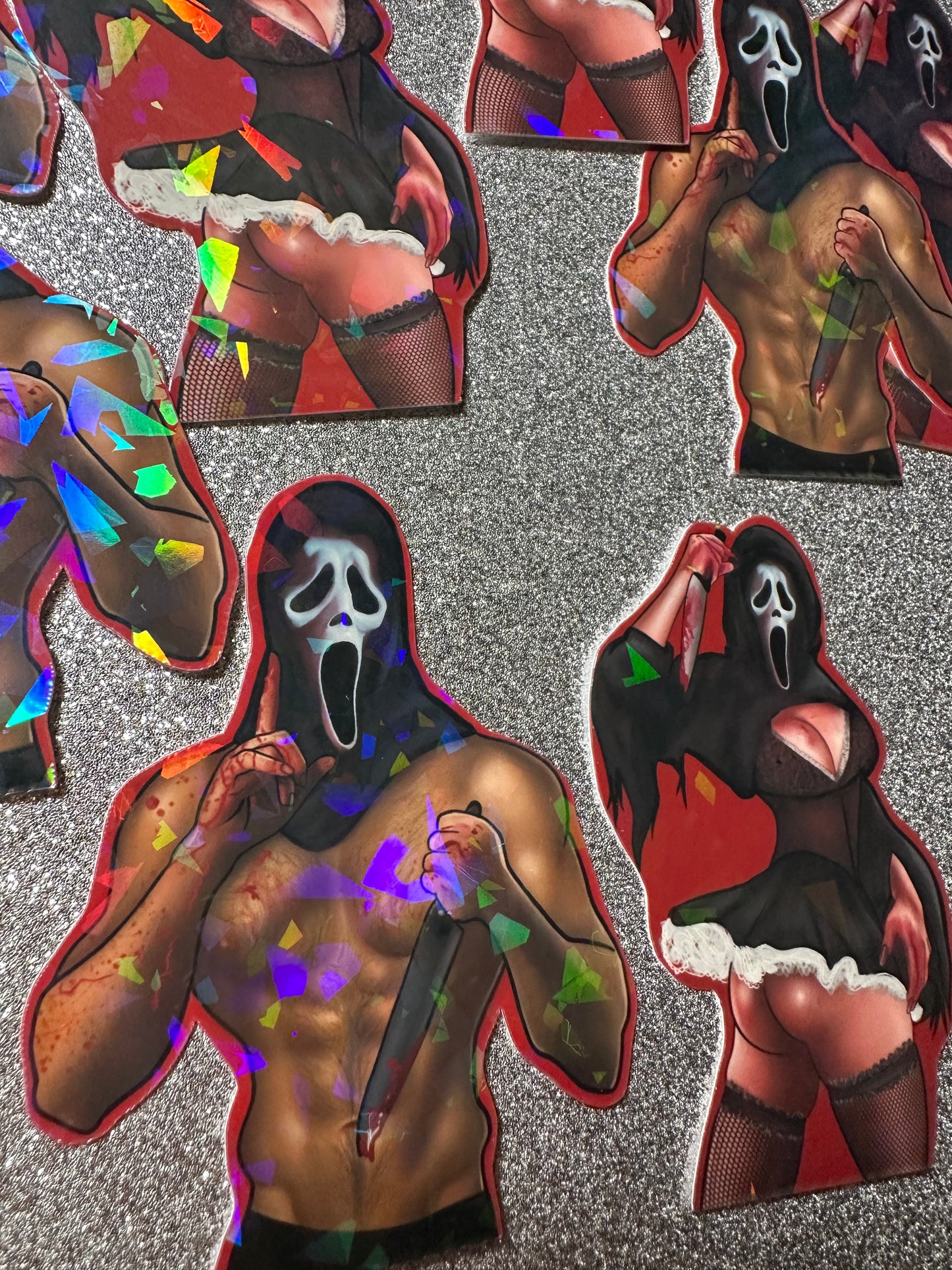 Ghostface pinups HOLO STICKER