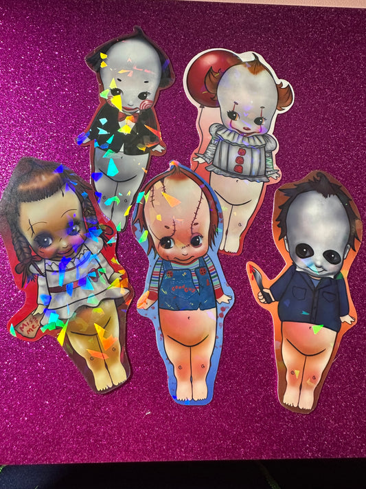 Holographic Horror cuties STICKER PACK