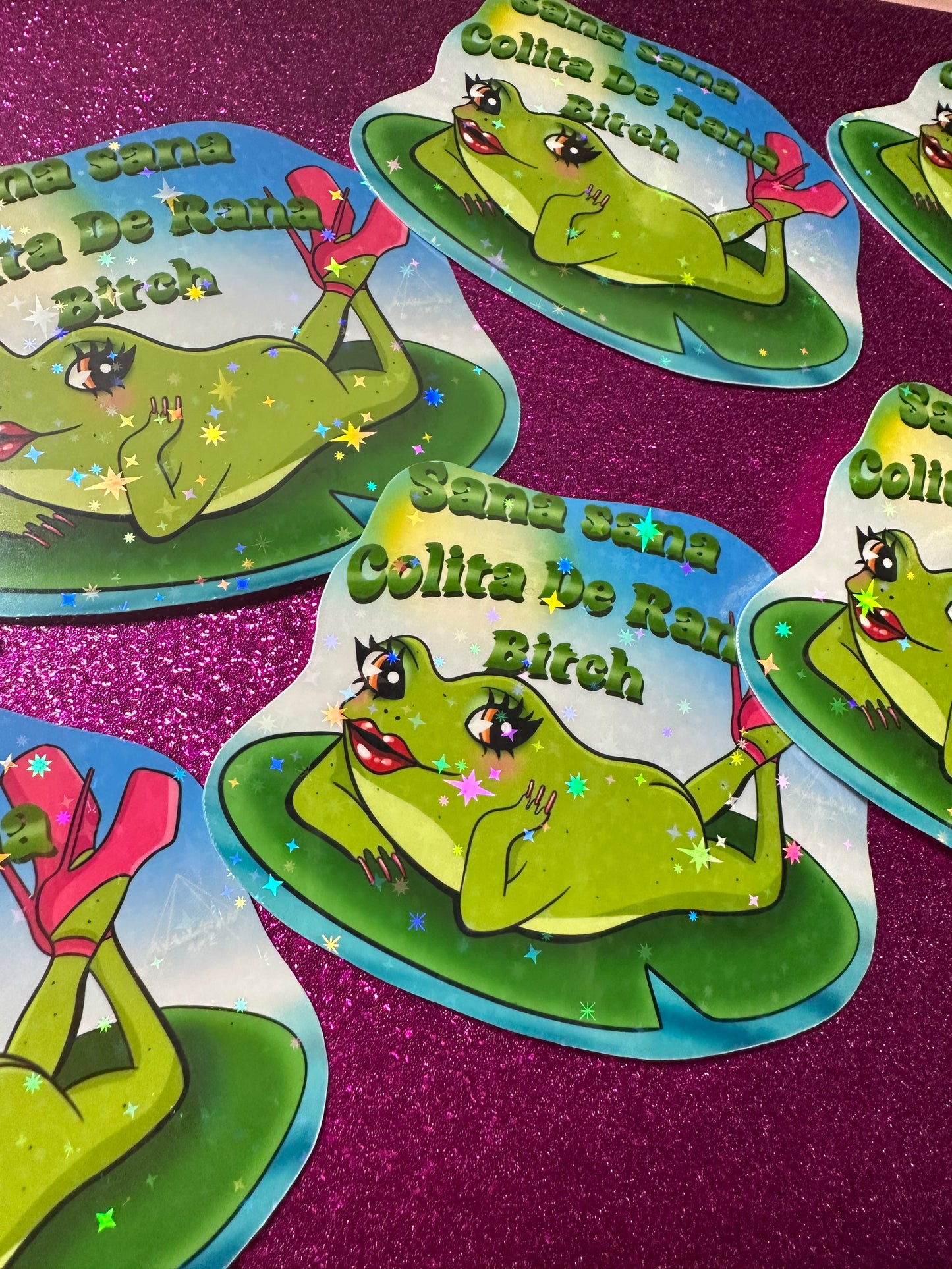 Holographic froggie STICKER