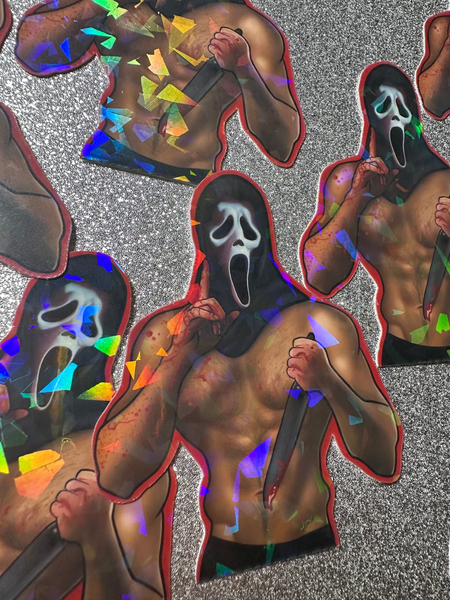 Ghostface pinups HOLO STICKER