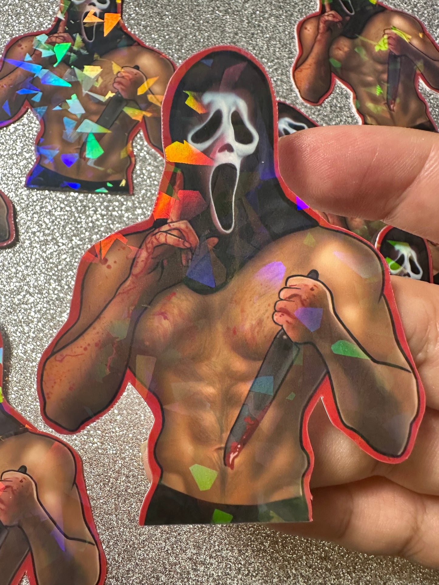 Ghostface pinups HOLO STICKER