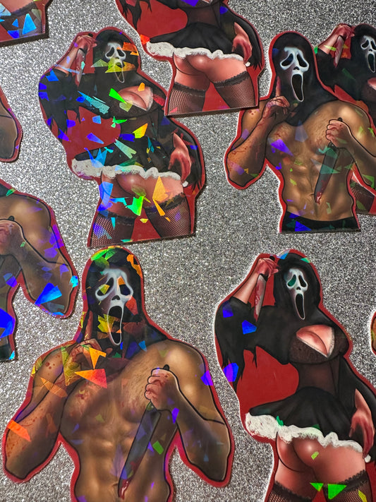 Ghostface pinups HOLO STICKER