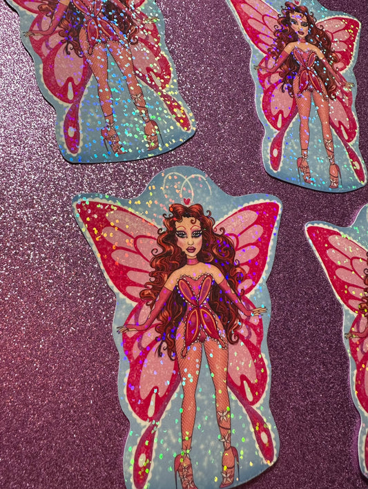 Holographic Chappell Butterfly STICKER