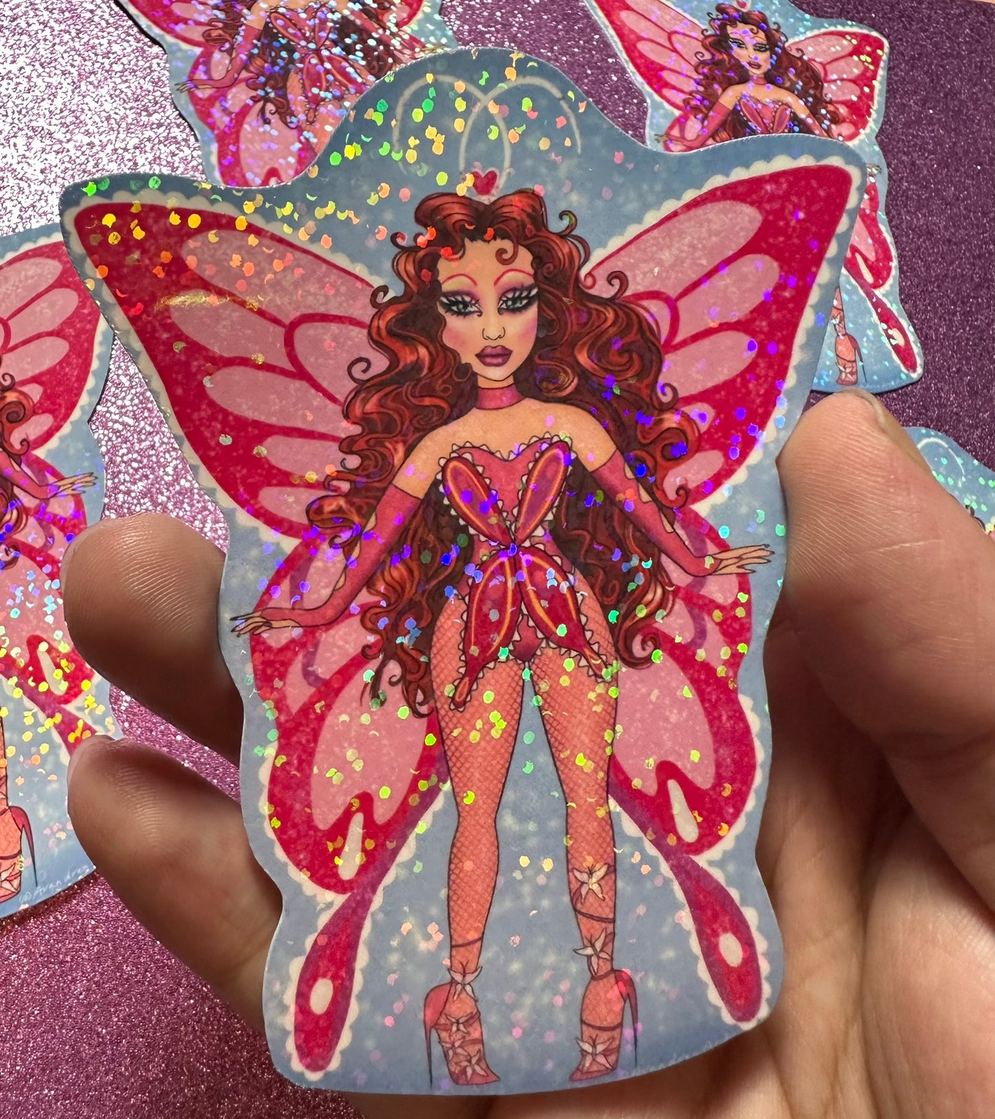 Holographic Chappell Butterfly STICKER