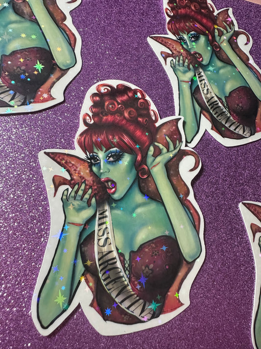 Holographic Miss Argentina STICKER