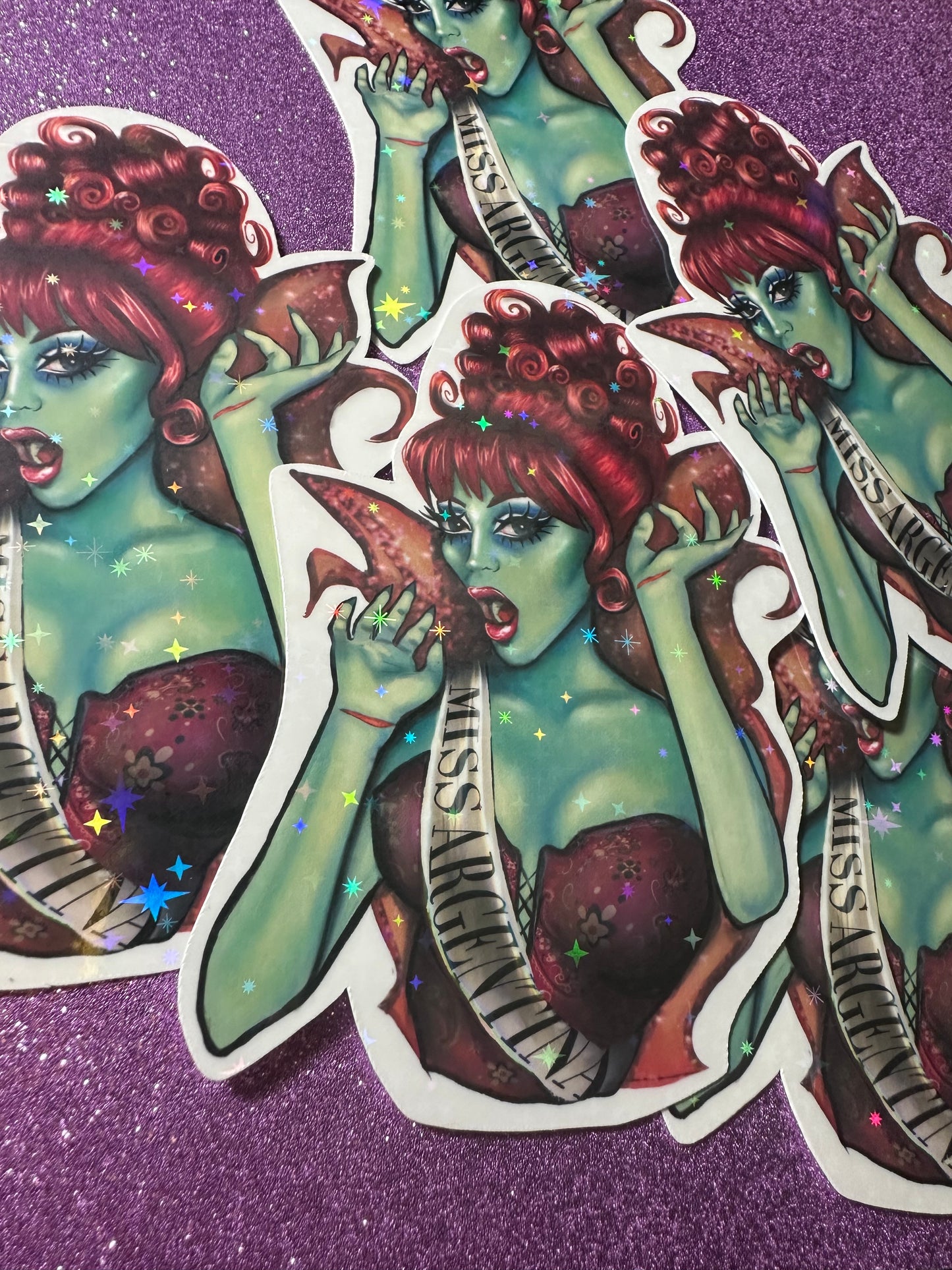 Holographic Miss Argentina STICKER