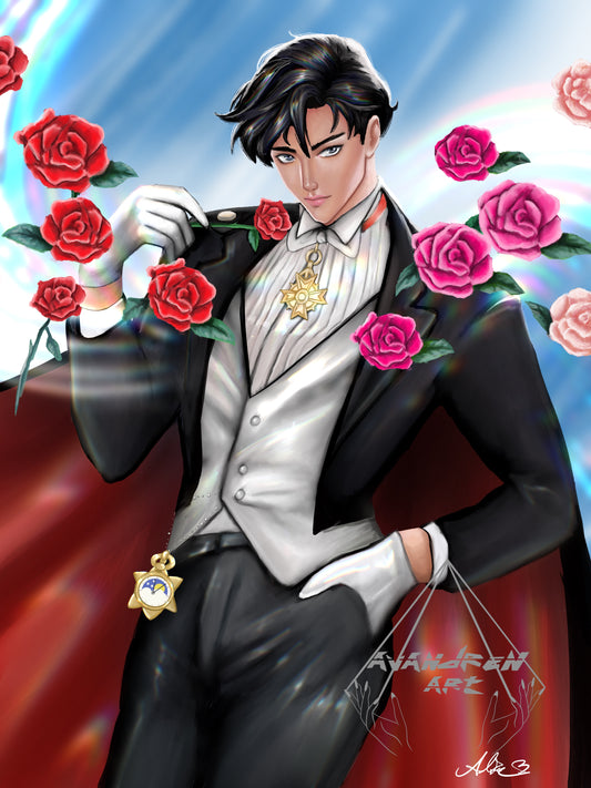 Tuxedo Mask Roses ART PRINT