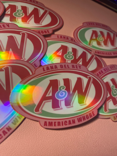 Holographic A&W Lana Del Rey STICKER American Whore