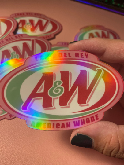 Holographic A&W Lana Del Rey STICKER American Whore