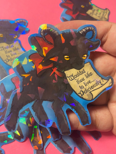 Holographic Nursery Black Phillip STICKER