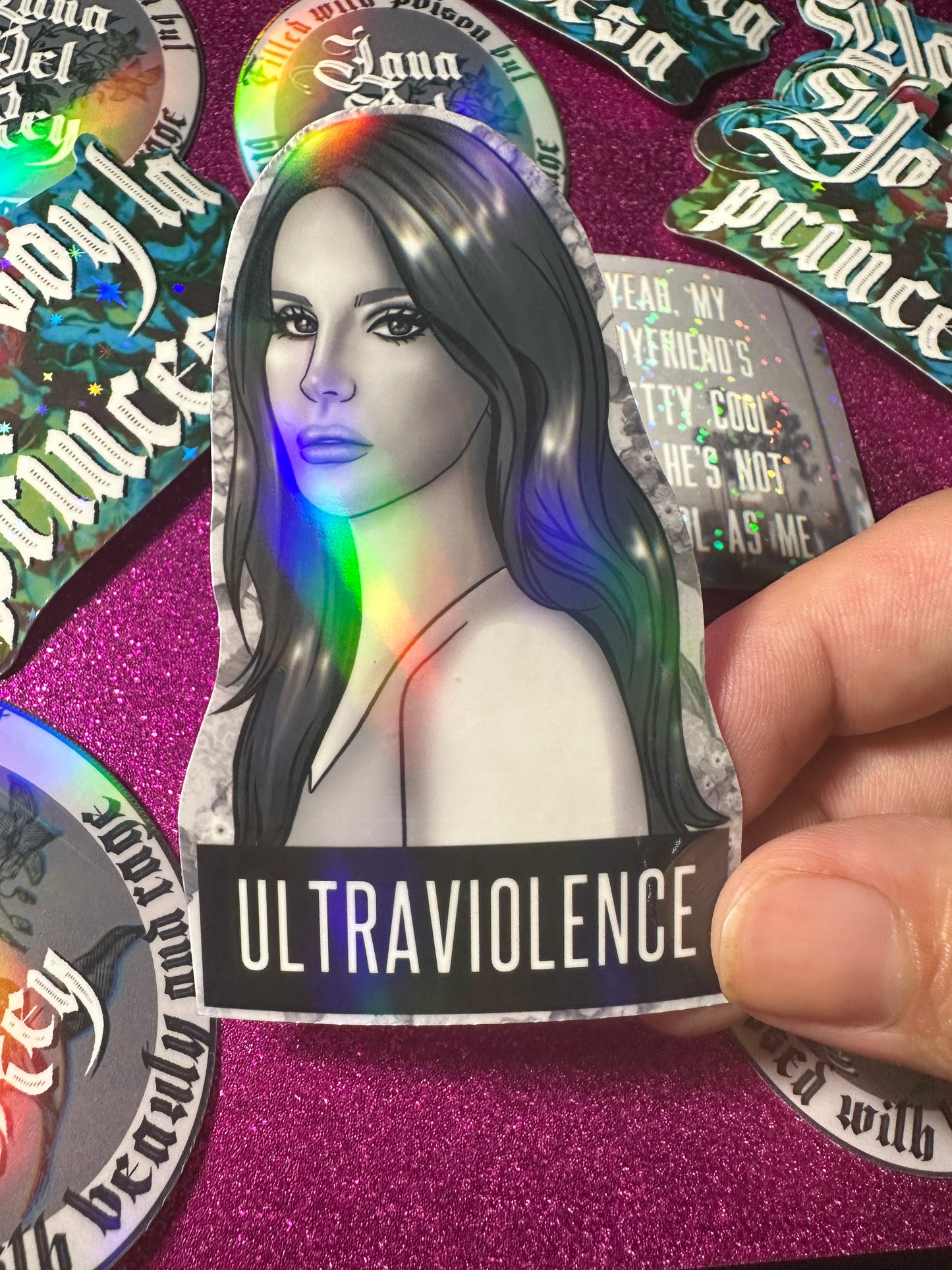 Holographic ultraviolence Lana Del Rey STICKER PACK 4 total