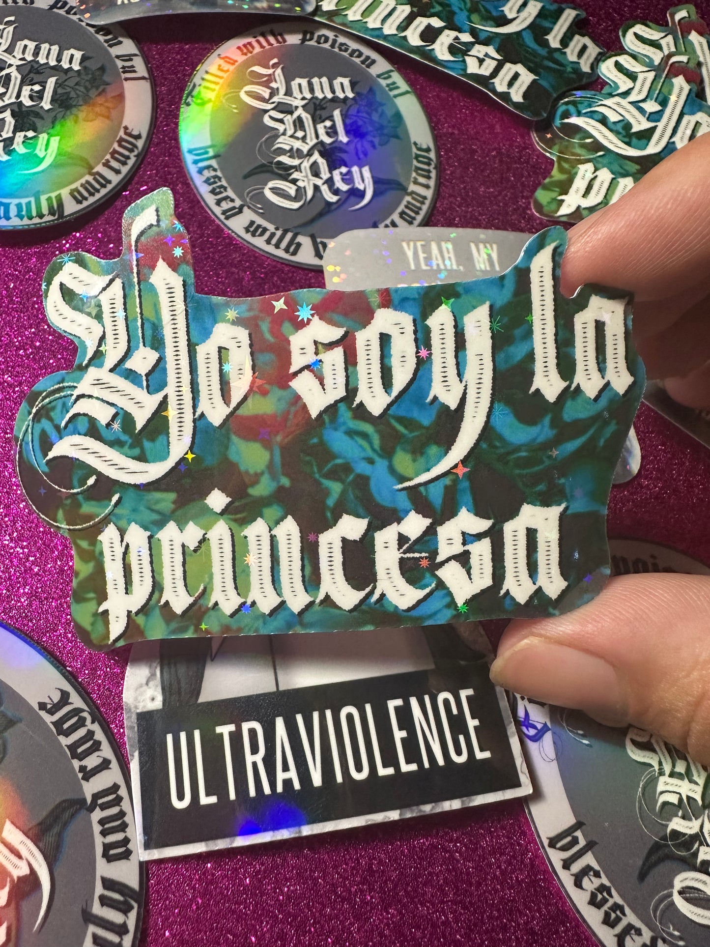 Holographic ultraviolence Lana Del Rey STICKER PACK 4 total