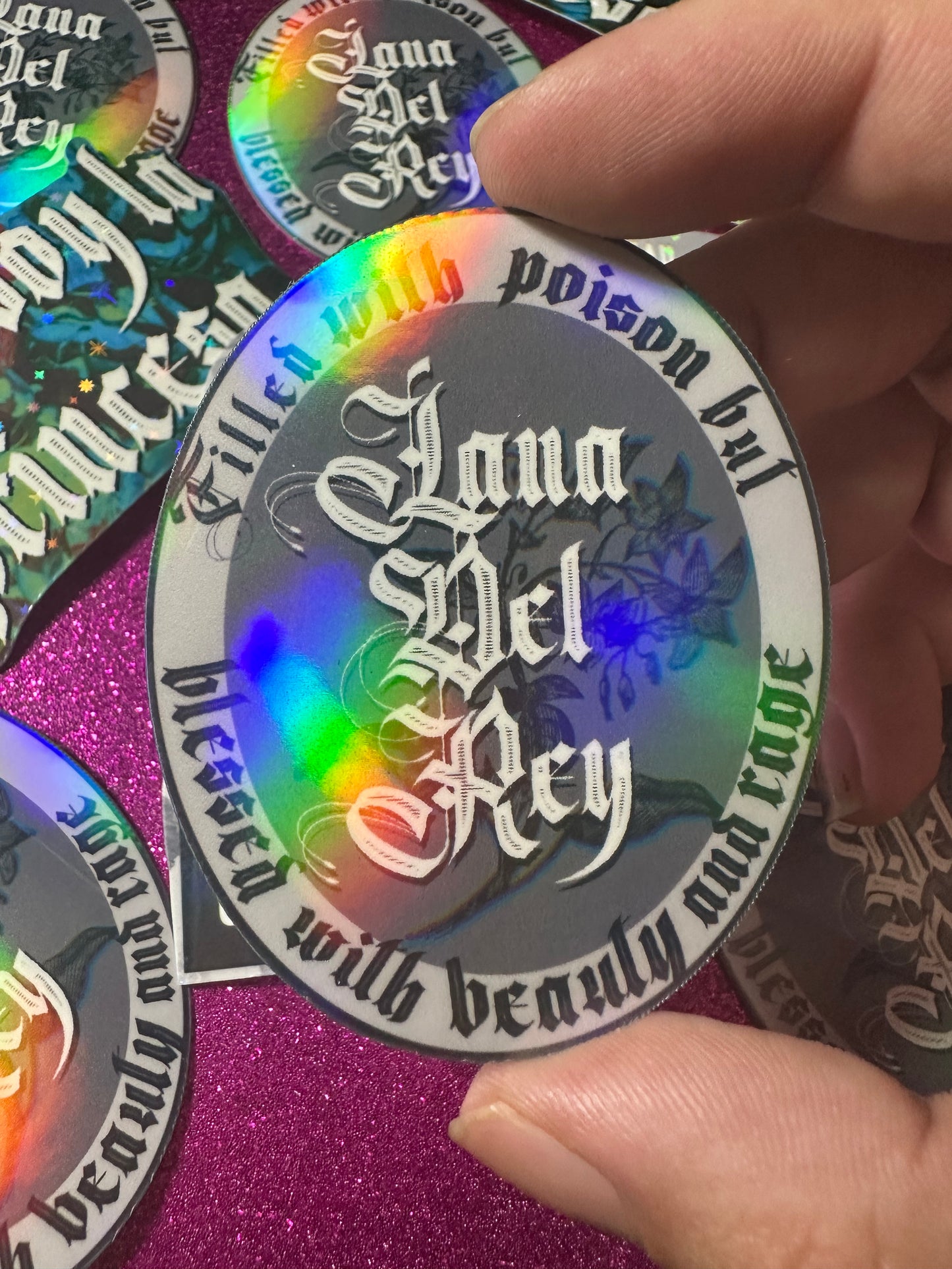 Holographic ultraviolence Lana Del Rey STICKER PACK 4 total