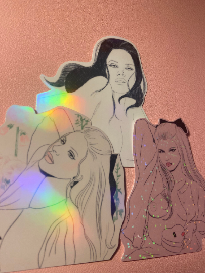 holographic Lana Del Rey sketch STICKER Pack 3 or sold separately