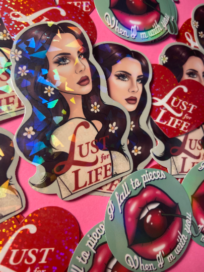 holographic Lana Del Rey Lust for life STICKER PACK 3 stickers total!