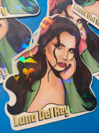 Holographic Lana Del Rey Ocean Blvd STICKER