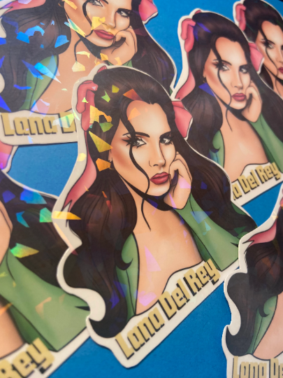 Holographic Lana Del Rey Ocean Blvd STICKER