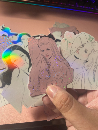 holographic Lana Del Rey sketch STICKER Pack 3 or sold separately