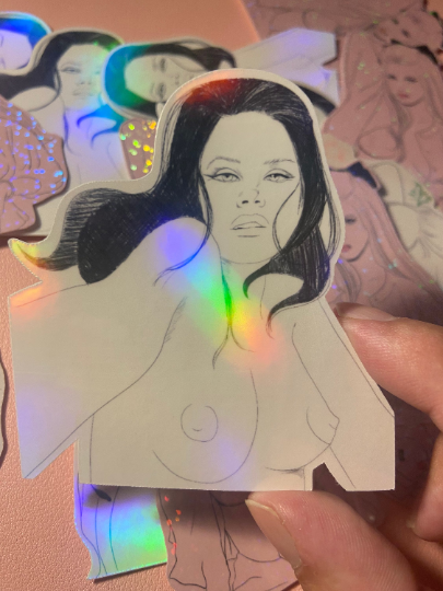 holographic Lana Del Rey sketch STICKER Pack 3 or sold separately