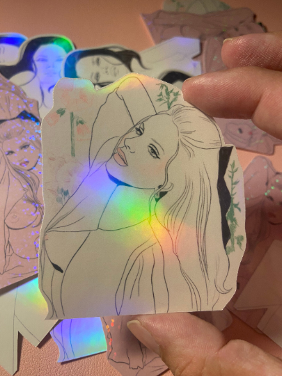 holographic Lana Del Rey sketch STICKER Pack 3 or sold separately