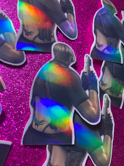 holographic Leon tramp stamp STICKER